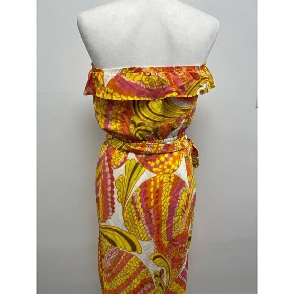 Trina Turk for Banana Republic  Women Dress Silk strapless Multicolor Size 8 - Picture 10 of 10